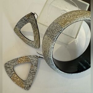 80s vintage bracelet and earrings set